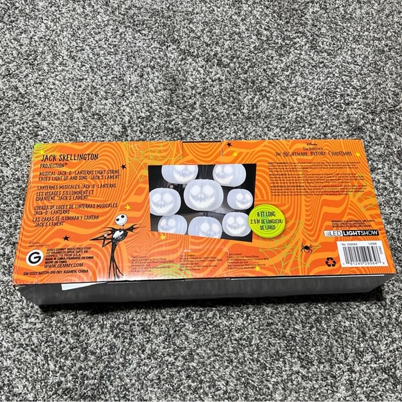 Nightmare Before Christmas Halloween String Lights Jack Skellington Talking Sing - Picture 6 of 12